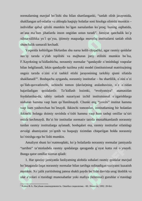 Institutlar va ularning jamiyat rivojlanishidagi roli 8