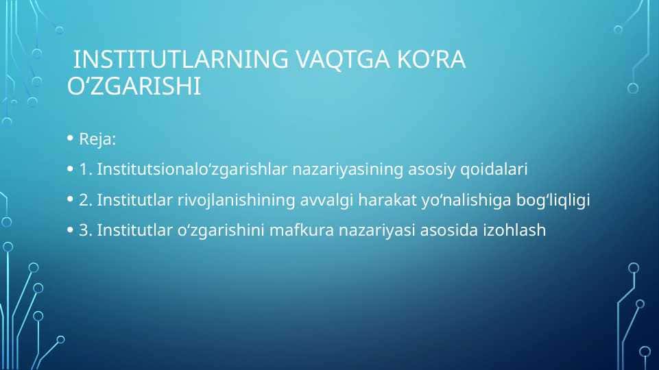 INSTITUTLARNING VAQTGA KO‘RA O‘ZGARIShI 1