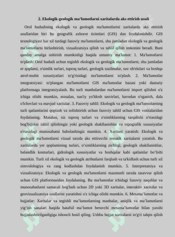 Orol hududi ekologik-geologik ma‘lumotlarni xaritalarda aks ettirish usuli 5