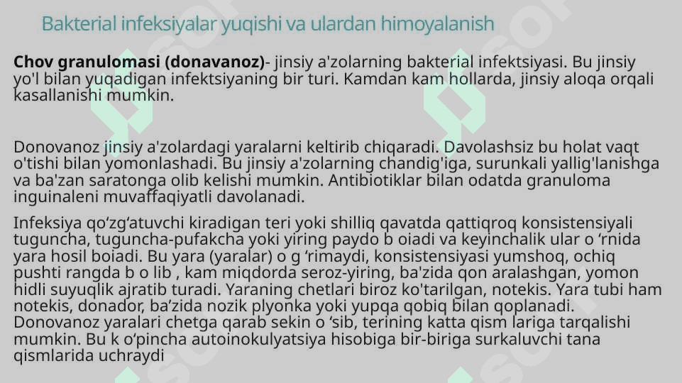 JINSIY YO`L BILAN YUQADIGAN KASALLIKLAR PROFILAKTIKASI 4