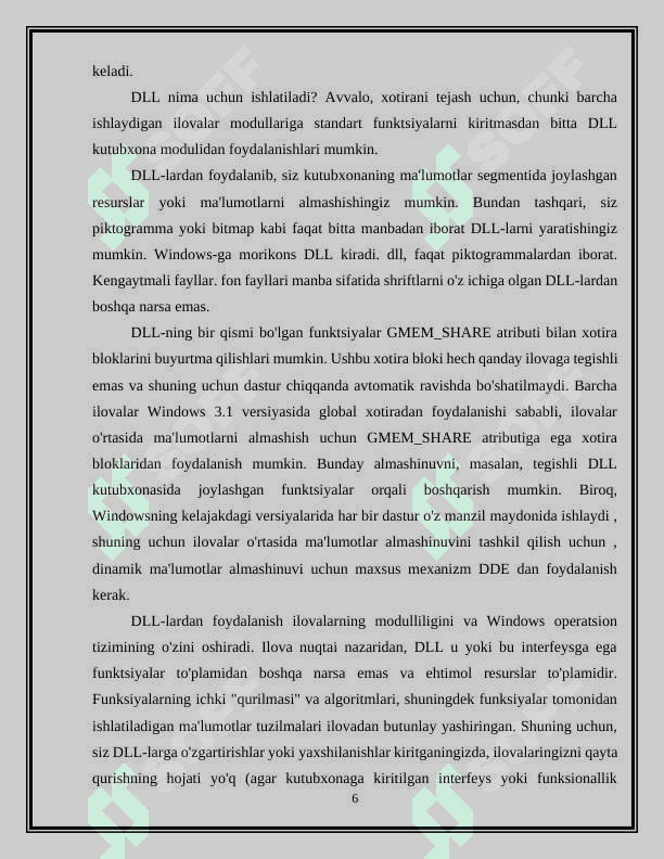 : Nomlar fazosidan foydalanish. DLL kutubxona yaratish va bog’lash 6