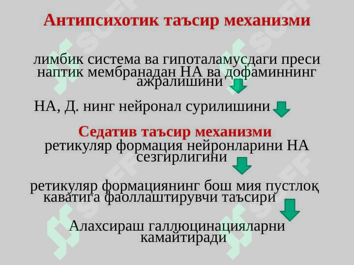 MARKAZIY NERV TIZIMIGA TASIR ETUVCHI VOSITALAR: NEYROLEPTIKLAR. ANKSIOLITIKLAR 4