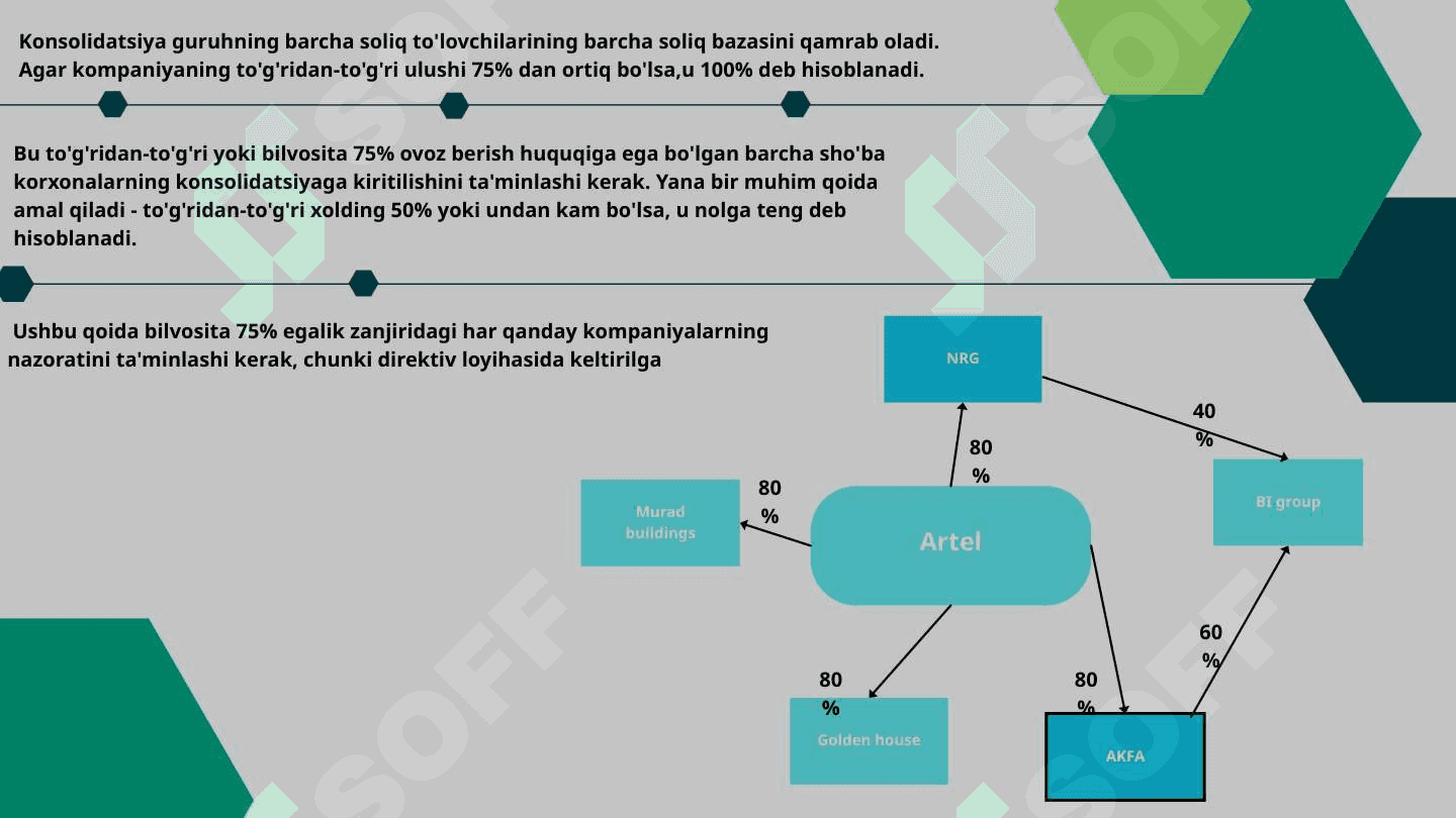 Soliq to’lovchilarning  konsolidatsiyalashgan guruhi ishtirokchilari, ularning foydasini soliqqa tortish 4