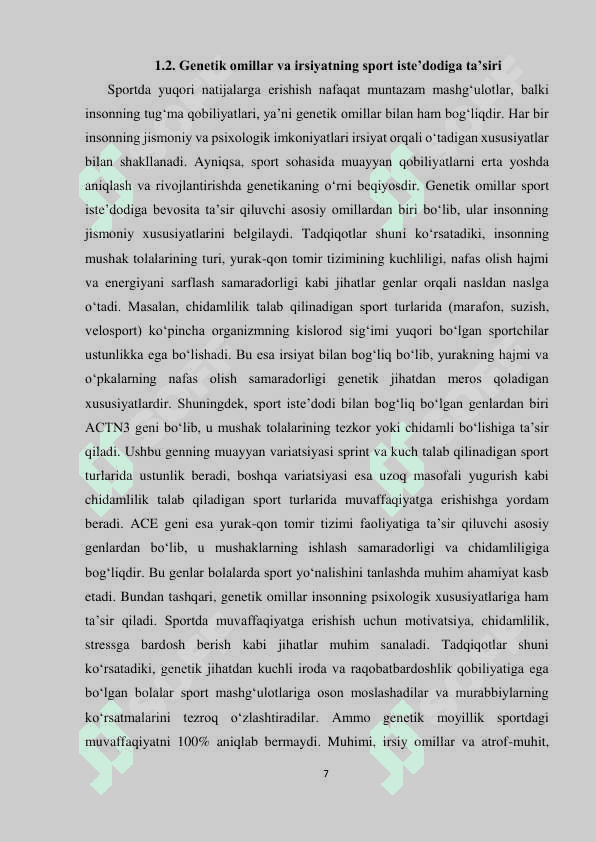 Sport istedodlarini erta yoshda aniqlash va tarbiyalash 7