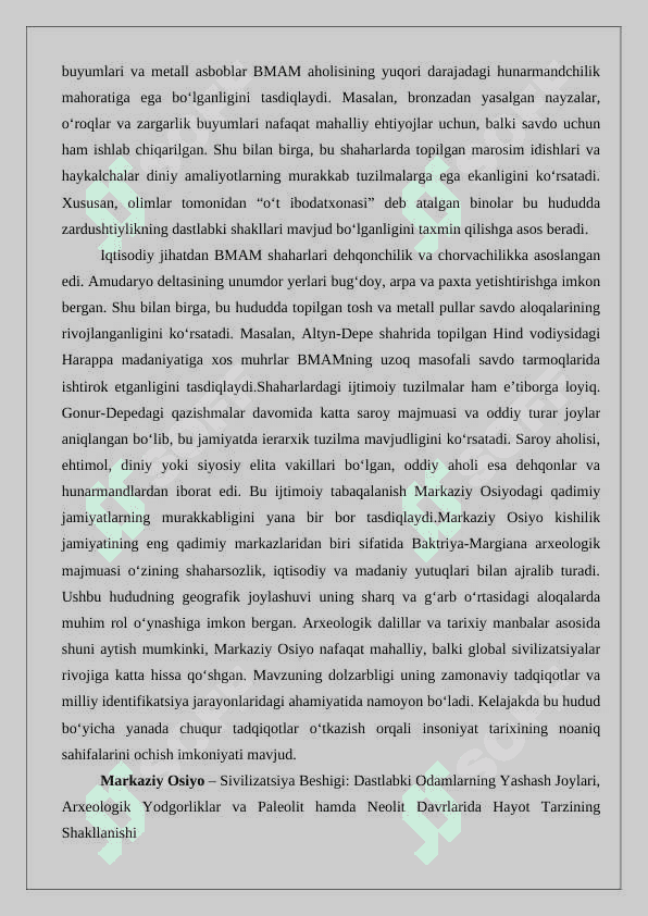 Markaziy Osiyo kishilik jamiyatining eng qadimiy markazlaridan biri 25 4