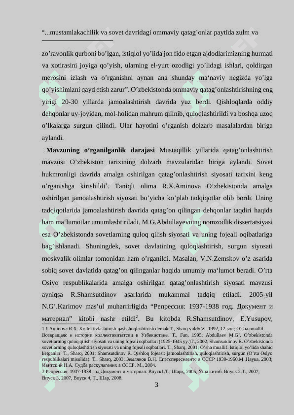 Qatag'onlashtrish 3