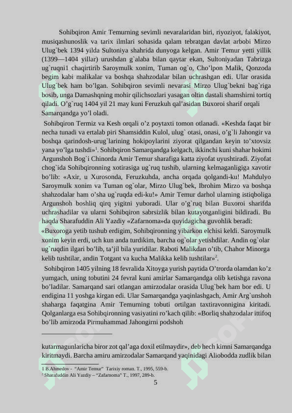 “TARIXI ARBA ULUS” ASARI TARIXIY MANBA SIFATIDA 5