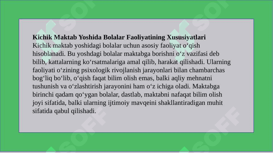 KICHIK MAKTAB YOSHI 8