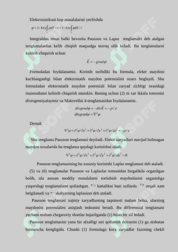 Elektrostatika masalalarini yechish usullari 2