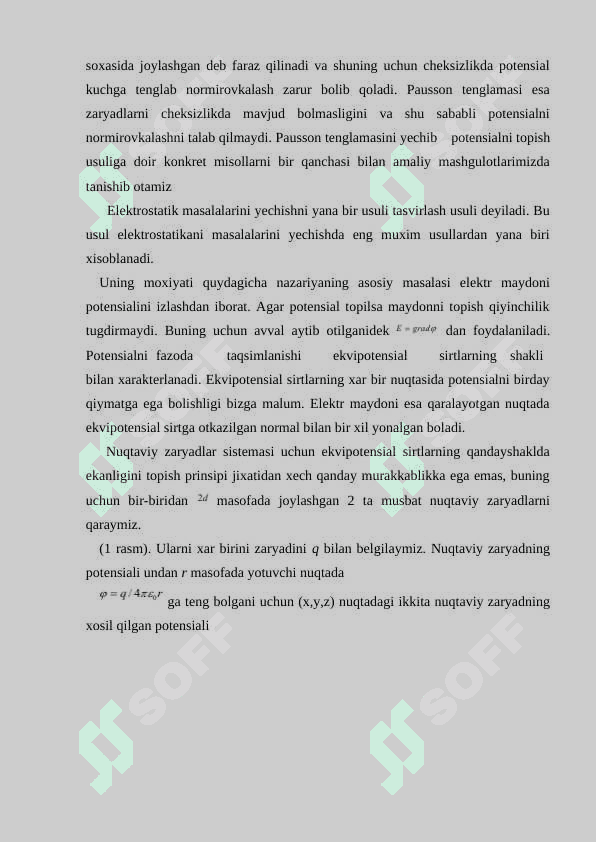 Elektrostatika masalalarini yechish usullari 3