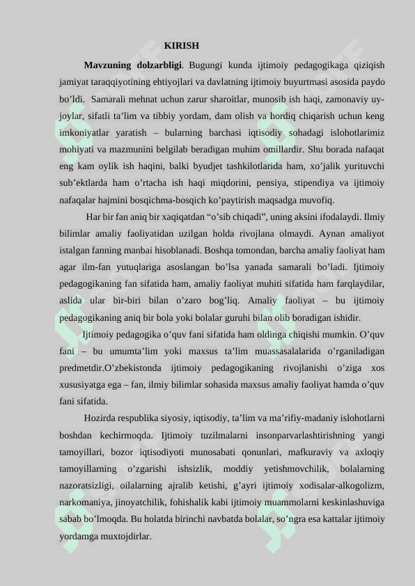 : 1912-1950 yillarda ijtimoiy pedagogika faoliyatining asosiy yo’nalishlari. 2