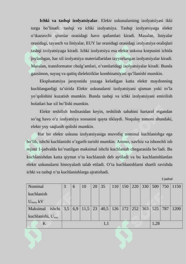 Elеktr enеrgеtik tizimdа izоlyаtsiyа 2