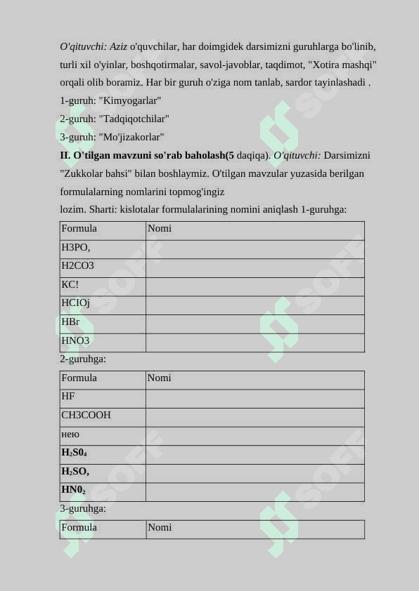 Eng muhim kislotalarning ishlatilishi 2