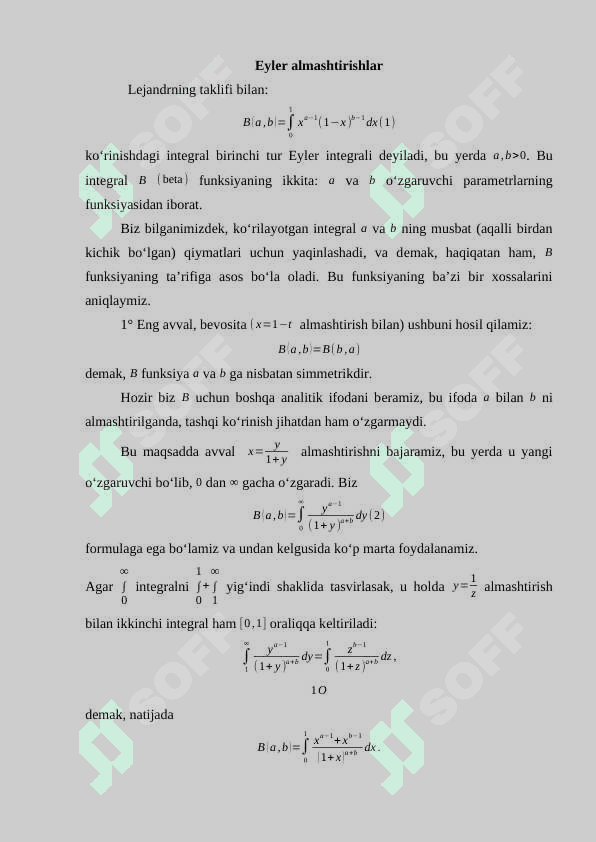 Eyler almashtirmalari 2