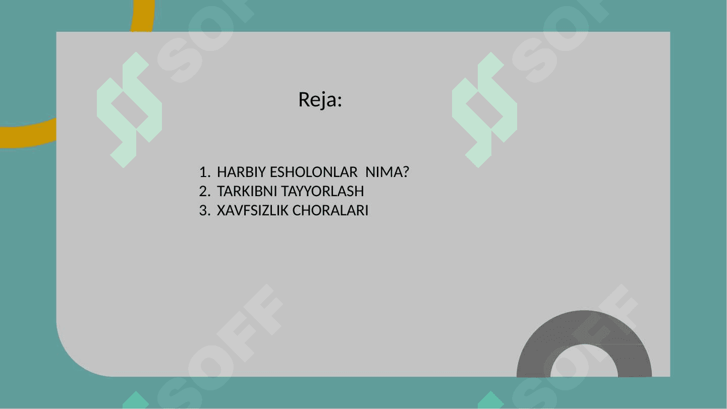 Harbiy esholonlarni tashishda poyezdlar tarkibini tayyorlash va ularni tuzish 2