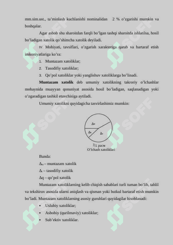 O’lchash xatoliklari va ularni baxolash 4