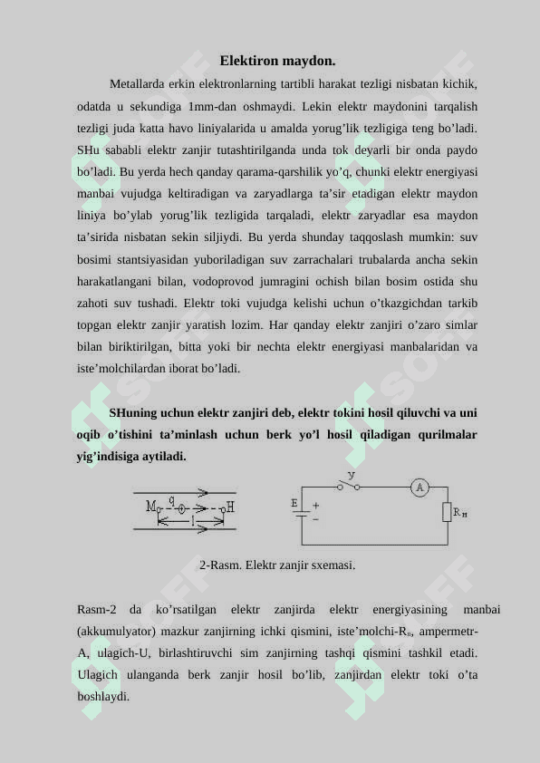 O’zgarmas tok elektr zanjirlari 2