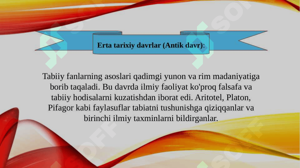 Tabiiy fanlar shakllanishining asosiy bosqichlari (TAQDIMOT) 3