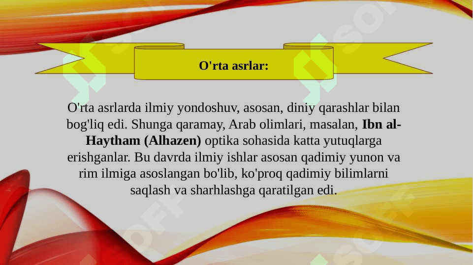 Tabiiy fanlar shakllanishining asosiy bosqichlari (TAQDIMOT) 5