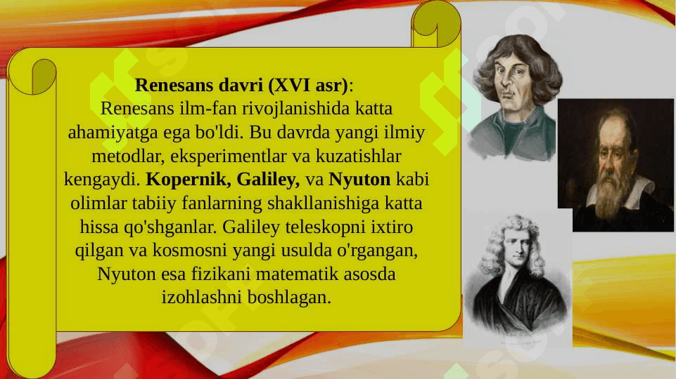 Tabiiy fanlar shakllanishining asosiy bosqichlari (TAQDIMOT) 7