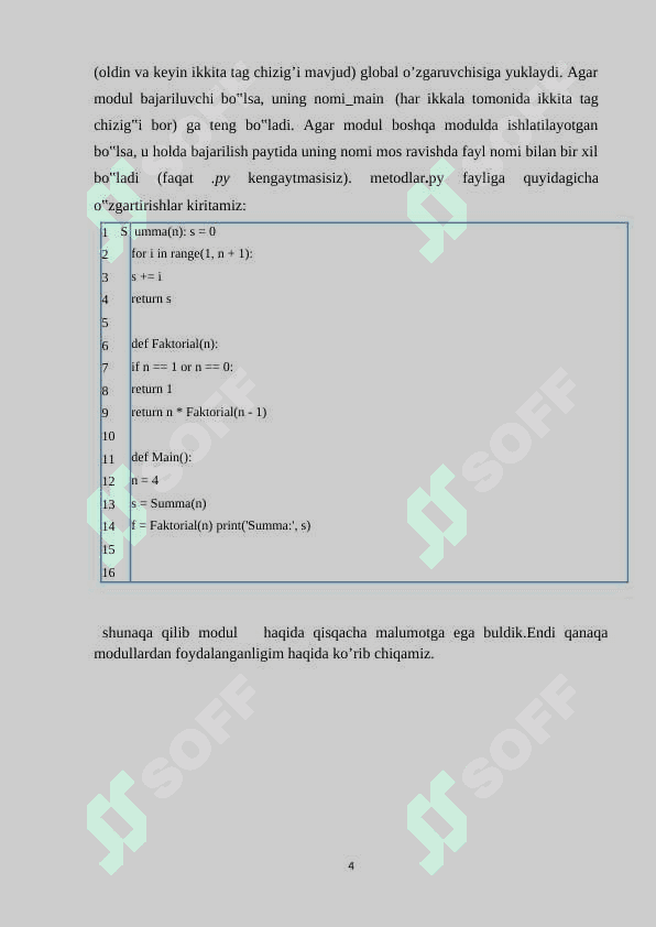 Python dasturlash tilida soat yaratish kurs ishi 4