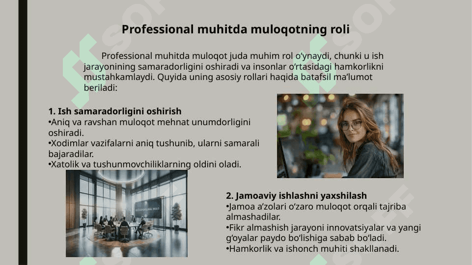 Professional muhitda muloqotning ahamiyati 2