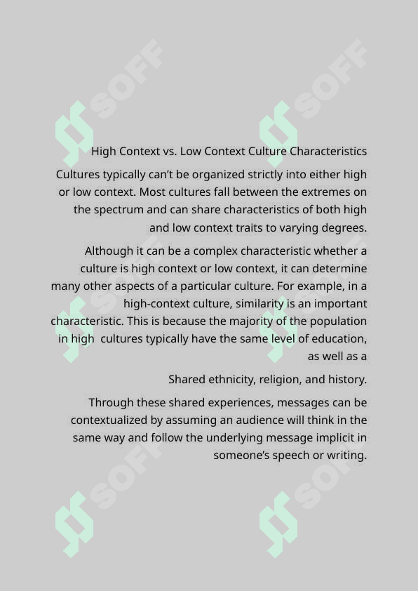 The difference between High-context and Low-context culture. 4