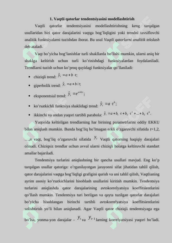 Vaqtli qatorlar yordamida tebranuvchanlikni modellashtirish va prognozlash 2