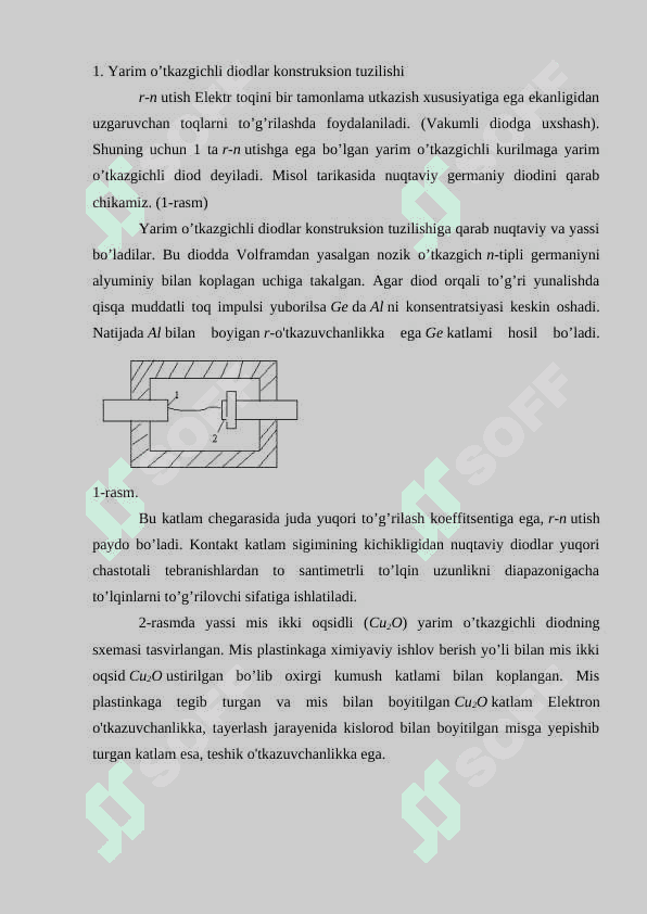 Yarim o’tkazgichli diodlar va triodlar 2