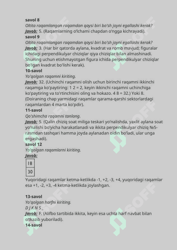 KLASSIK IQ TESTLARI 2