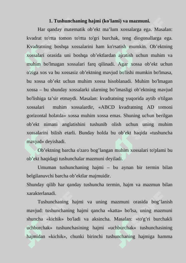 Matematik tushuncha 2