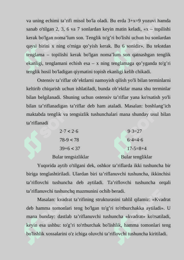 Matematik tushuncha 4