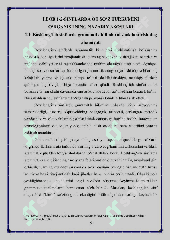 1-2-sinflarda ot so’z turkumini oʻrganish 5