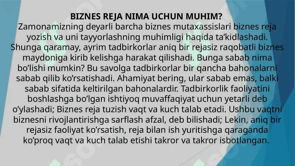 BIZNES REJALASHTIRISH VA BASHORAT QILISH TUSHUNCHALARI 2