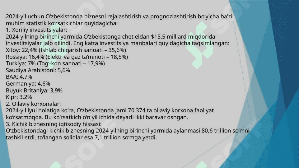 BIZNES REJALASHTIRISH VA BASHORAT QILISH TUSHUNCHALARI 5