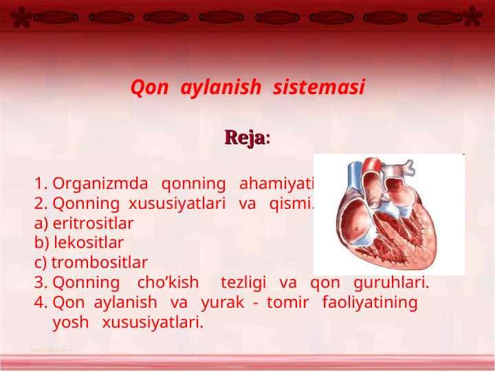 Qon  aylanish  sistemasi