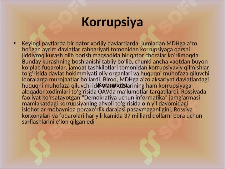 KORRUPSIYA  JAMIYAT INQIROZINING SABABLARIDAN BIRI SIFATIDA 3