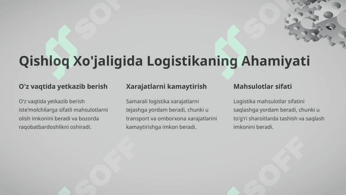 Qishloq Xo'jaligida Logistika va Ombor Xo'jaligi 3