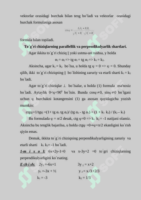 To'g’ri chiziqlarga doir ayrim masalalar 3