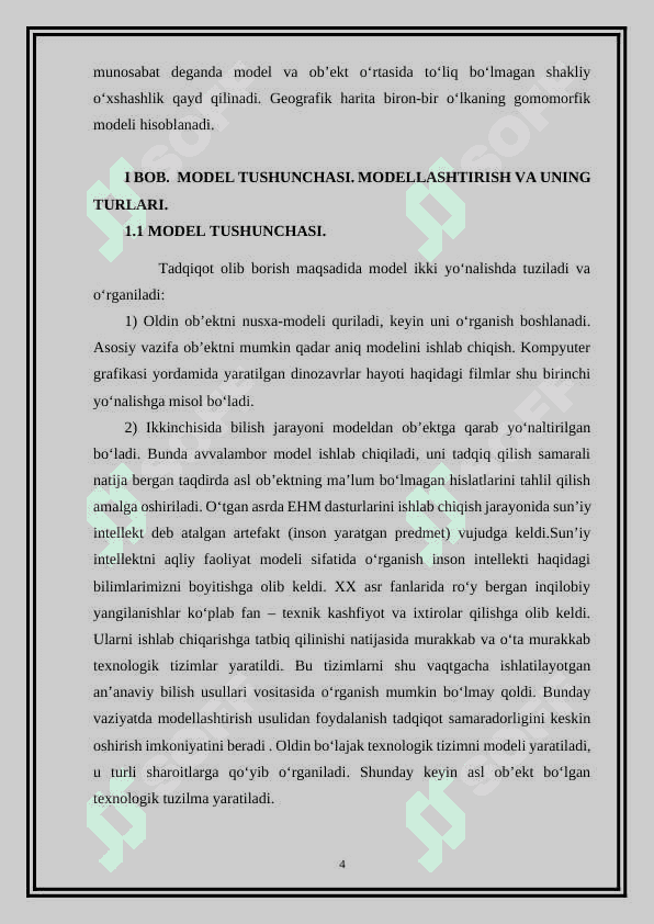 Matematik modellarga qoʻyiladigan asosiy talablar 4