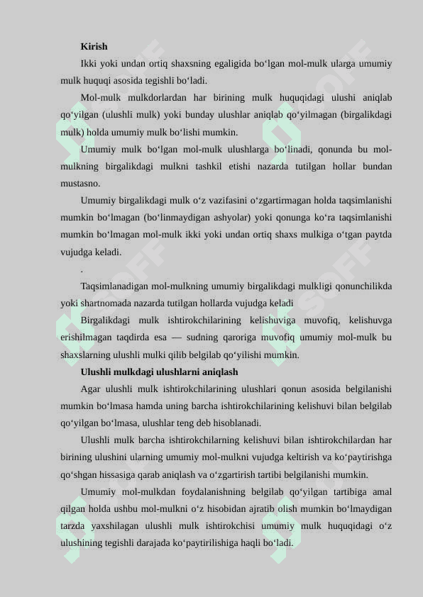 Umumiy mulk tushunchasi va uning vujudga kelish asoslari 3