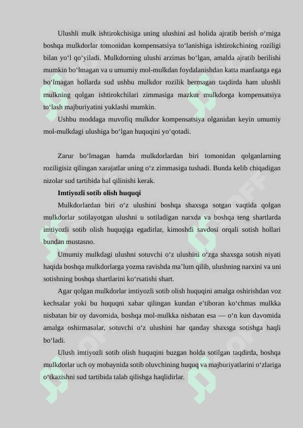 Umumiy mulk tushunchasi va uning vujudga kelish asoslari 8