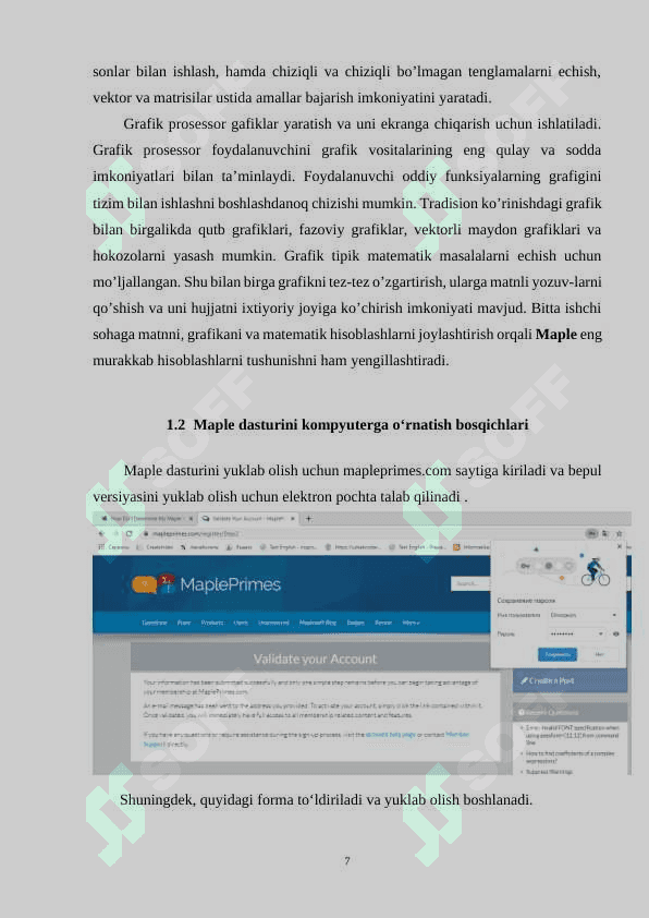 Maple dasturida turli xil masalalarni yеchish 7