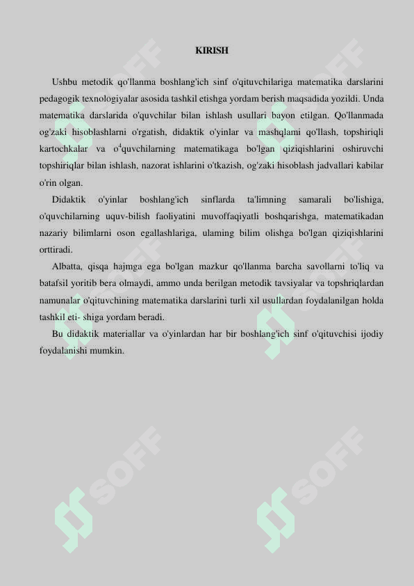 MATEMATIKADAN DIDAKTIK MATERIALLAR 2