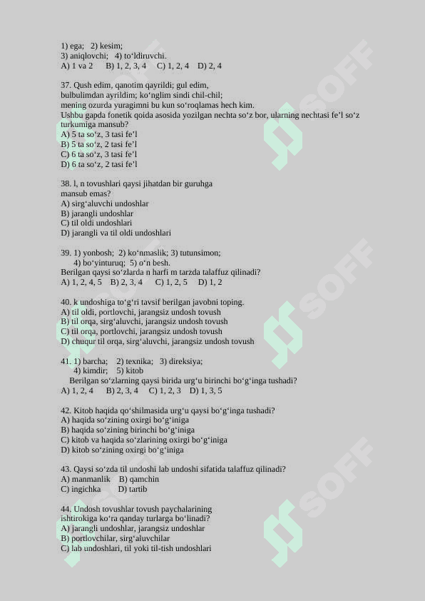 FONETIKA (Test) 5