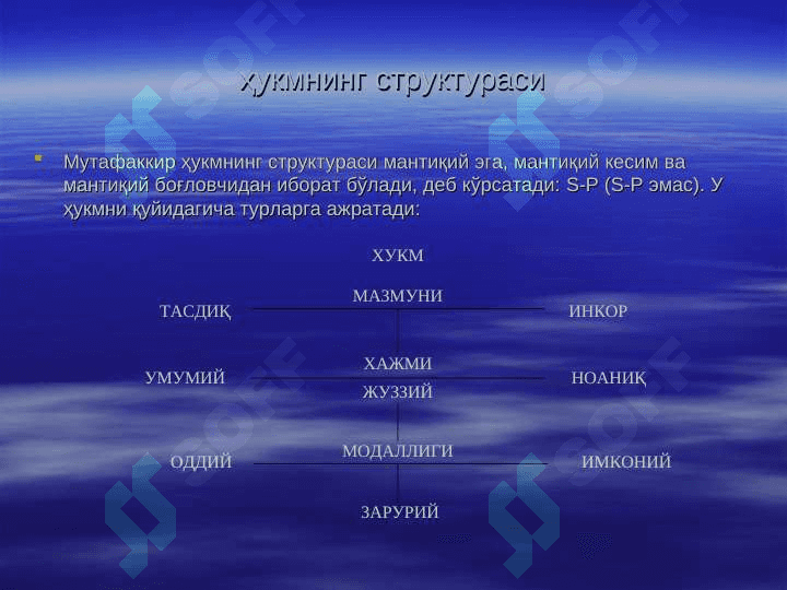 Мантиқ фани ривожланишининг асосий босқичлари. 6