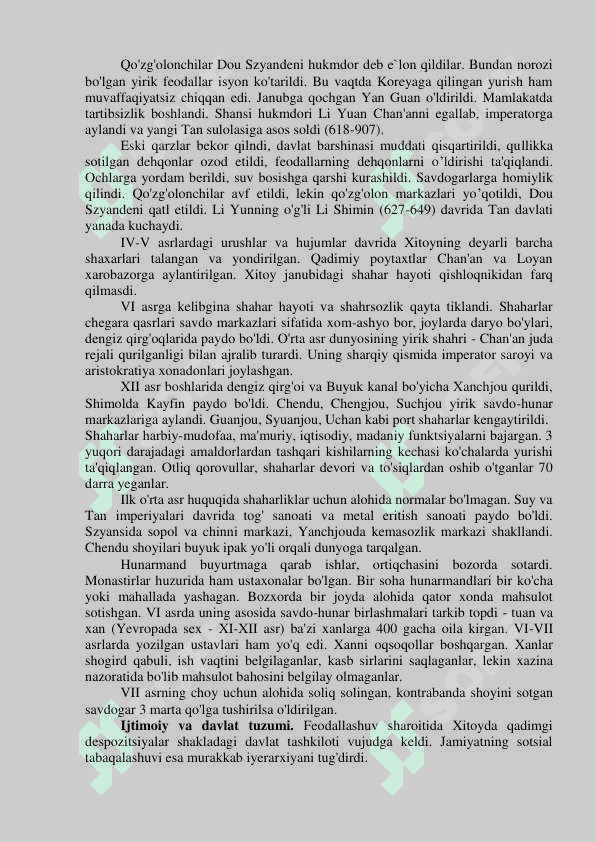 Ilk o’rta asrlarda Xitoy va Hindiston 3