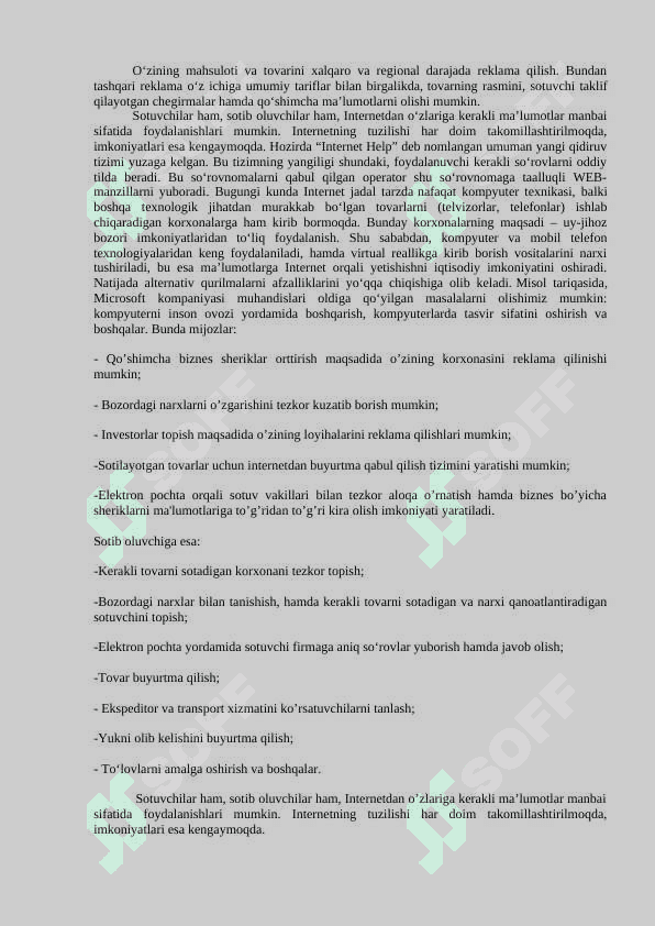 KORXONALAR FAOLIYATIDA ELEKTRON BIZNESDAN FOYDALANISH 2