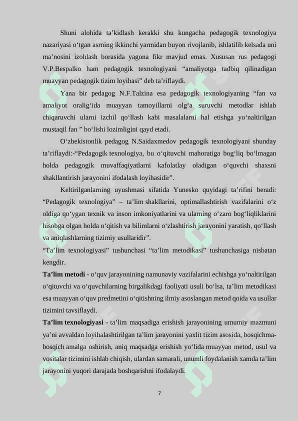 OʻQITISHNING TAʼLIMIY METODLARI 6