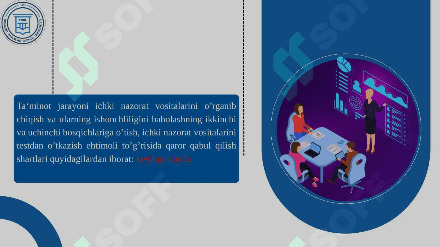 TA’MINOT JARAYONI  AUDITI SIFATLI PPTX 7